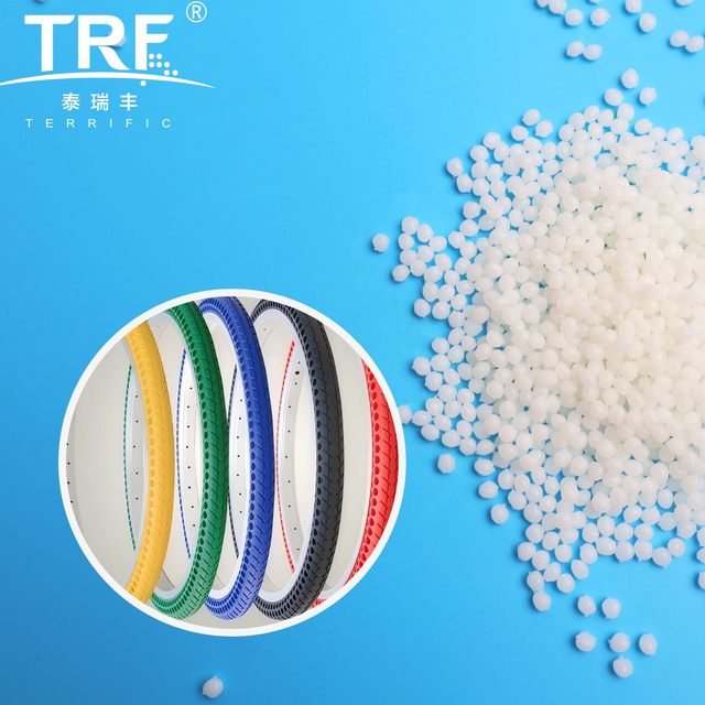 Plastic Raw Materials Thermoplastic Elastomers TPE/TPR/TPU Granules for Injection Molding of Solid Tires
